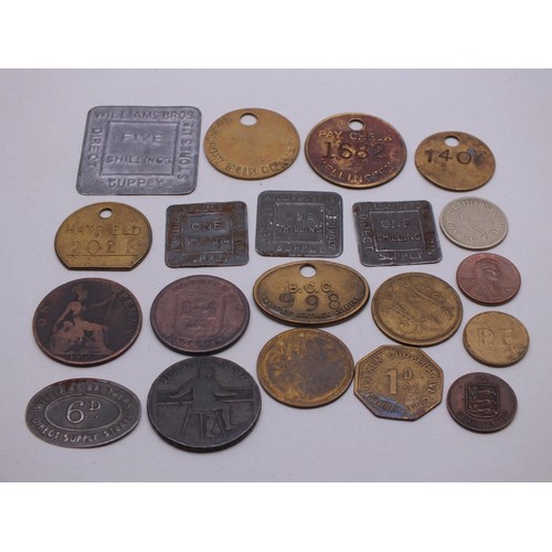 53 - COLLECTION OF COINS AND TOKENS- EALIEST NOTED 1791