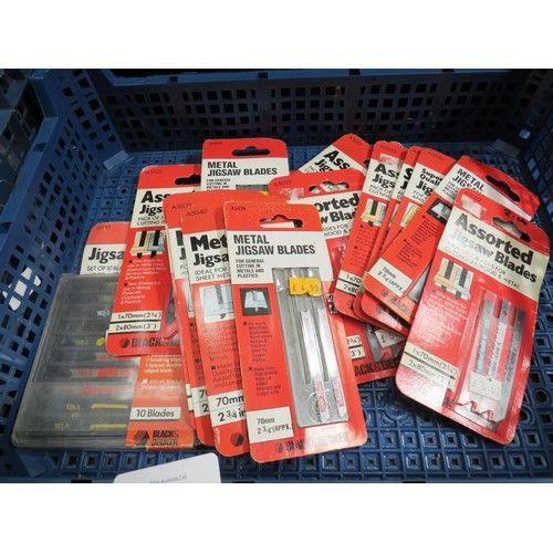 176 - 55 ASSORTED JIGSAW BLADES WOOD METAL PLASTIC