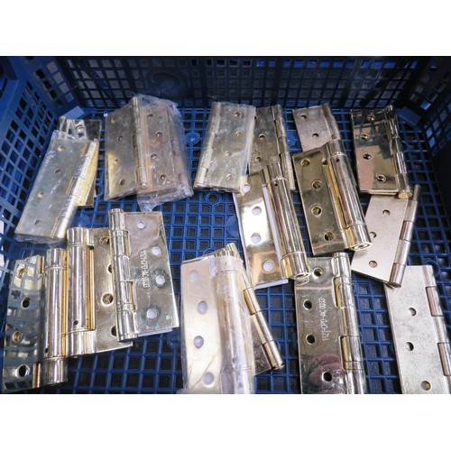 178 - 21 x 4INCH HEAVY DUTY BRASS BUTT HINGES