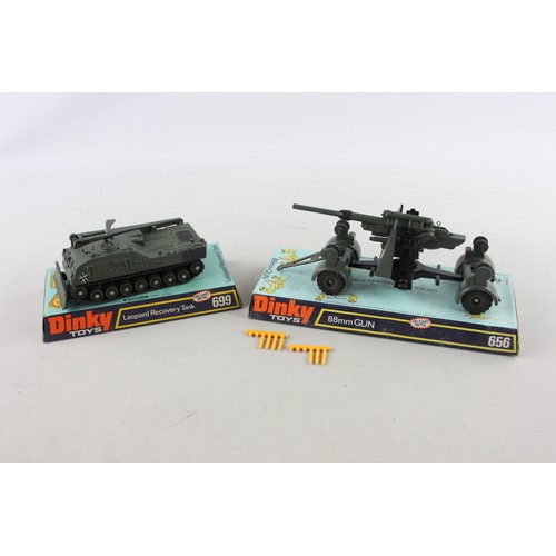 2 x Vintage Boxed DINKY TOYS Diecast Models Inc. 88mm Gun 656