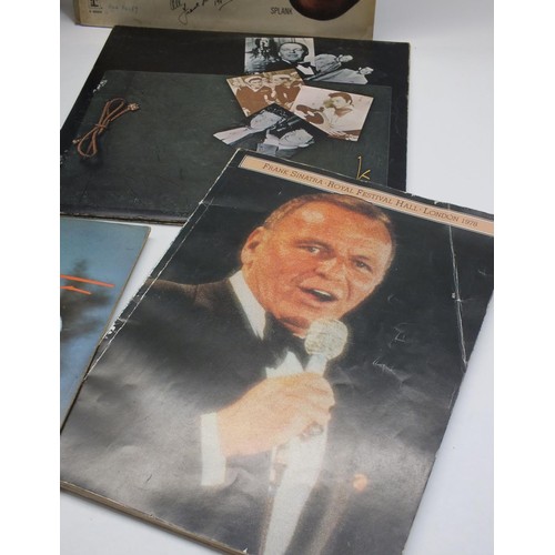 132 - FRANK SINATRA MEMORABILIA INCLUDES SIGNED PHOTOGRAPH, RECORDS & 1978 PROGRAMME FROM ROYAL FESTIVAL H... 