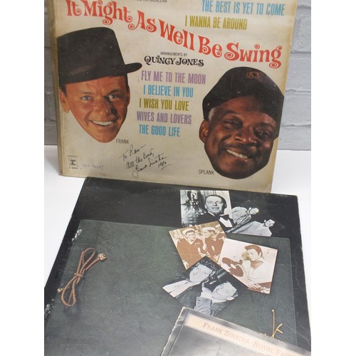 132 - FRANK SINATRA MEMORABILIA INCLUDES SIGNED PHOTOGRAPH, RECORDS & 1978 PROGRAMME FROM ROYAL FESTIVAL H... 