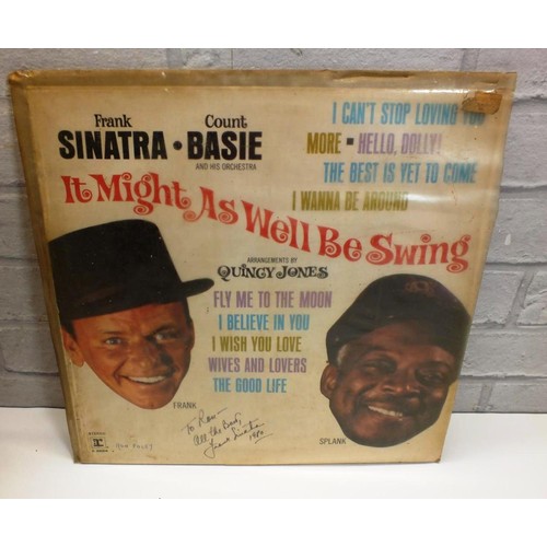 132 - FRANK SINATRA MEMORABILIA INCLUDES SIGNED PHOTOGRAPH, RECORDS & 1978 PROGRAMME FROM ROYAL FESTIVAL H... 