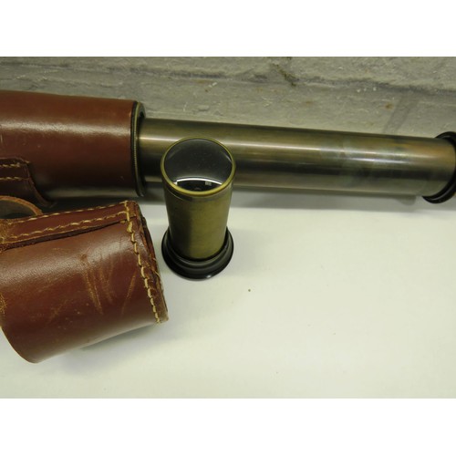 209 - VINTAGE TELESCOPE IN LEATHER CASE