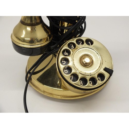 539 - BRASS CANDLESTICK TELEPHONE