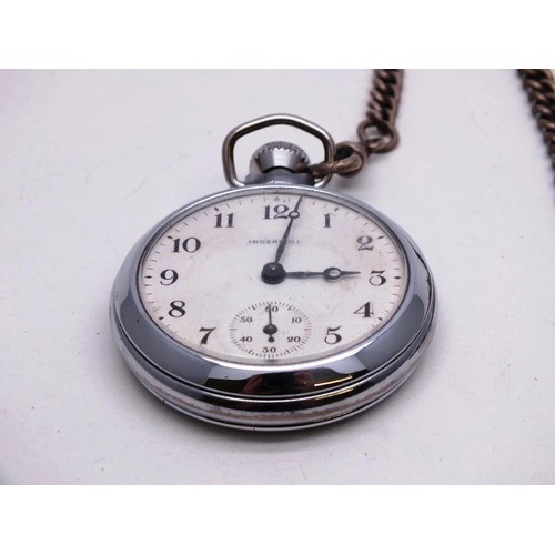 544 - GENTS POCKETWATCH AND HALF ALBERT