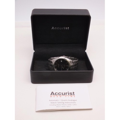 549 - GENTS ACCURIST WRISTWATCH WORKING & BOXED