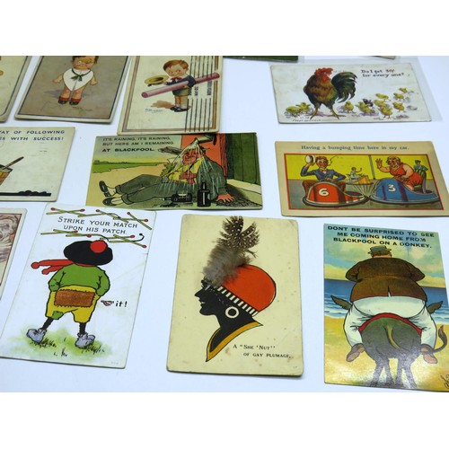 275 - 23 x VINTAGE COMIC HUMOUR AND NOVELTY POSTCARDS