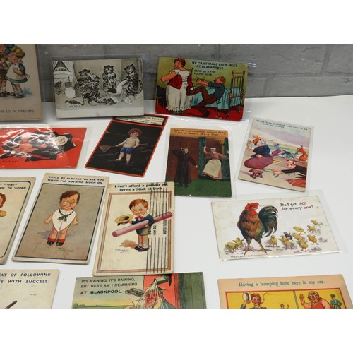 275 - 23 x VINTAGE COMIC HUMOUR AND NOVELTY POSTCARDS