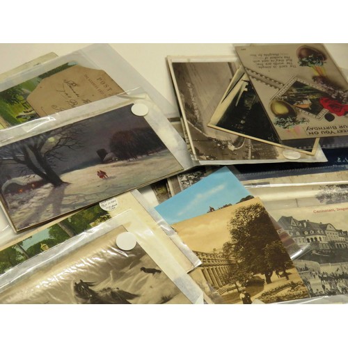 280 - JOBLOT OF VINTAGE AND ANTIQUE ASSORTED POSTCARDS