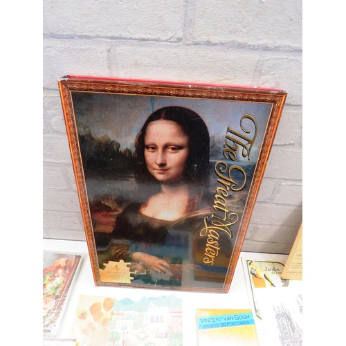 170 - THE GREAT MASTERS JIGSAW PUZZLE BOOK, YORK SOUVENIR LITHOGRAPHS AND SELECTION OF POSTCARDS