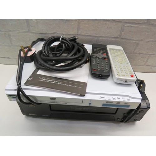 190 - MATSUI VIDEO PLAYER AMISTEER DVD PLAYER BOTH WITH REMOTES AND LEADS SELECTION OF VIDEOS