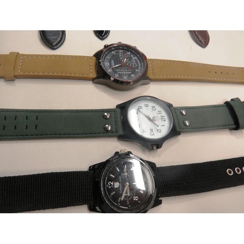 387 - 10x ASSORTED GENTS WRISTWATCHES