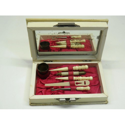 386 - VICTORIAN BOXED SEWING SET