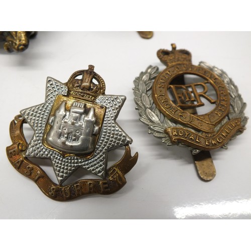 284 - 10 MILITARY CAP BADGES