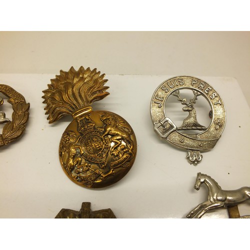 285 - 10 MILITARY CAP BADGES