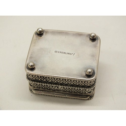 287 - STERLING SILVER PILL TRINKET BOX