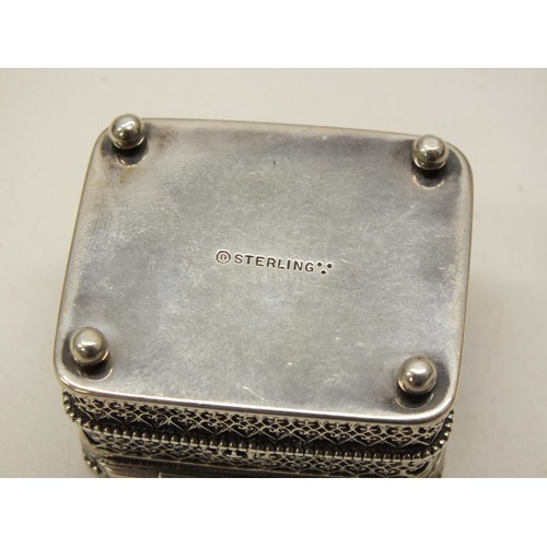 287 - STERLING SILVER PILL TRINKET BOX