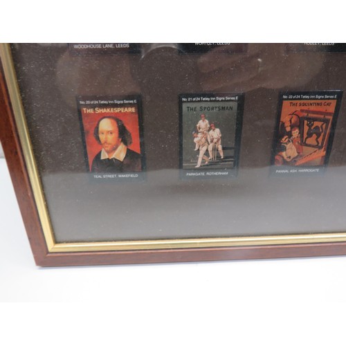 47 - FRAMED SET OF 25 MINIATURE PUB SIGN PLAQUES