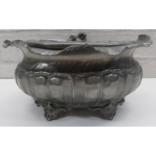 231 - FRENCH PEWTER FLOWER POT