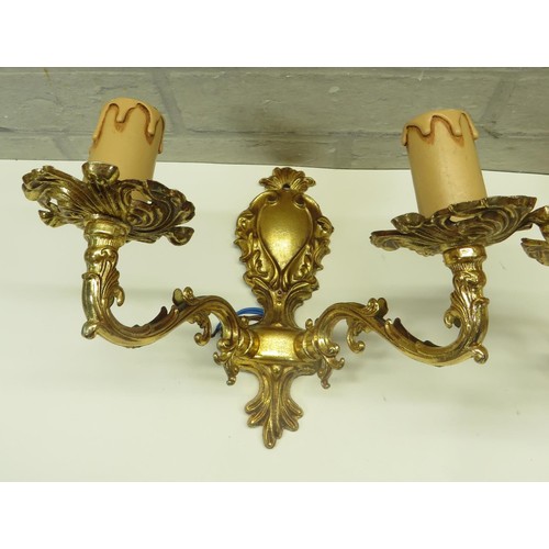 234 - PAIR OF FRENCH ELECTRIC WALL CANDLEABRA