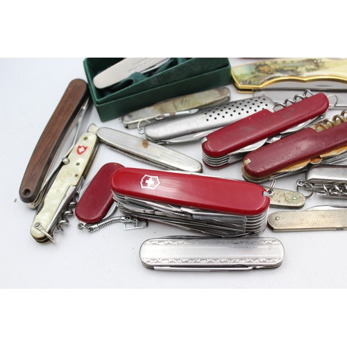 403 - 20 x Assorted Pocket KNIVES / TOOLS Inc Vintage, Swiss Army, Multi Tool Etc