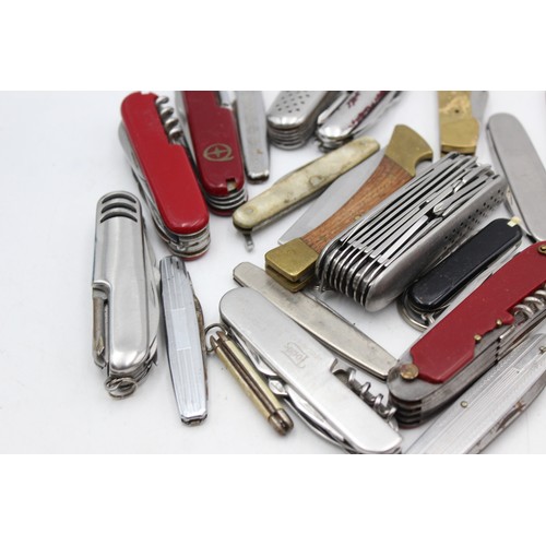 437 - 20 x Assorted Pocket KNIVES / TOOLS Inc Vintage, Swiss Army, Multi Tool Etc