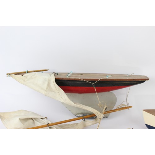 447 - 2 x Vintage Wooden SAILING BOATS Inc. Milbro Ailsa Yacht