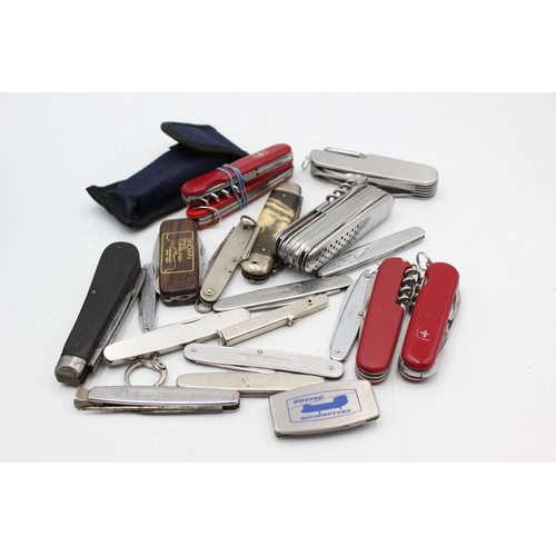 453 - 20 x Assorted Pocket KNIVES / TOOLS Inc Vintage, Swiss Army, Multi Tool Etc