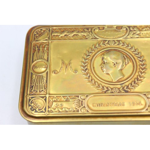 477 - Antique WW1 Brass Princess Mary Christmas Tin (138g)