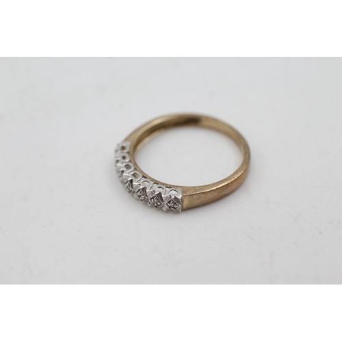 484 - 9ct Gold Vintage Diamond Eternity Ring (1.8g)