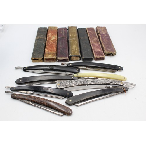 513 - 10 x Antique / Vintage Gents Grooming RAZORS Inc Cut-Throat, Boxed Etc