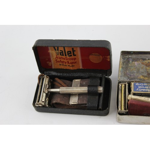 522 - 6 x Vintage Gents Grooming RAZORS Inc. Gillette, Ever-Ready, Myott, Valet