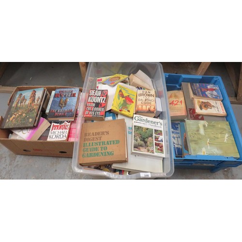 398 - THREE BOXES OF ASSORTED BOOKS