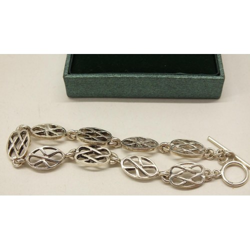 350 - SILVER MACINTOSH EARRINGS & BRACELET