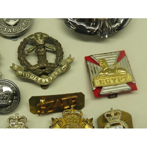 52 - BAG OF MILITARY AND OTHER BADGES
