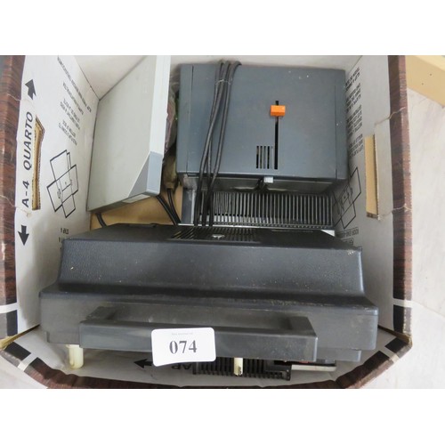 74 - 8mm CAMERA, 35mm SLIDE PROJECTOR & AGFA