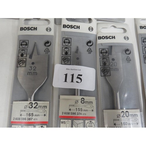 115 - 20 BOSCH WOOD FLAT BITS