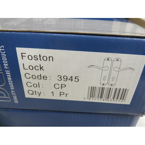 117 - TEN ASSORTED DALE HARDWARE LOCKS & HANDLES