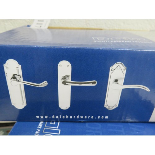 117 - TEN ASSORTED DALE HARDWARE LOCKS & HANDLES