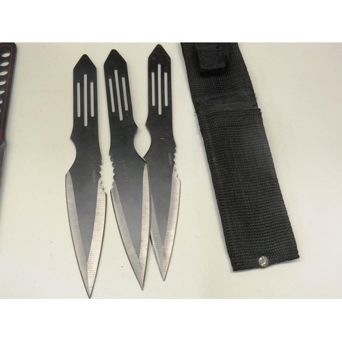 60 - 2 x SETS OF THREE THROWING KNIVES
