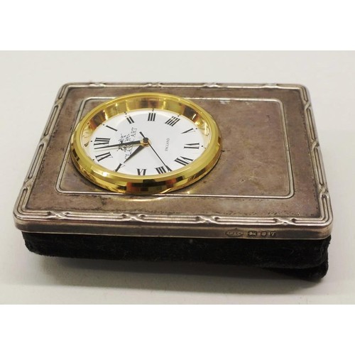 345 - SILVER FRONT CLOCK