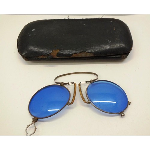 347 - PAIR OF VICTORIAN BRISTOL BLUE GLASSES