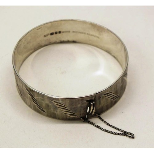 381 - 2 x SILVER BANGLES