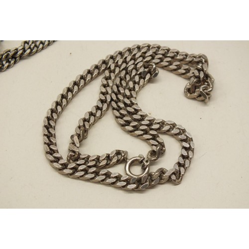 387 - 2 x SILVER NECKLACES