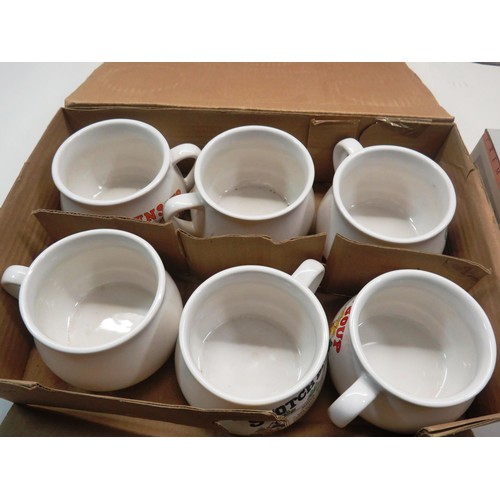 200 - SET OF TEN SOUP MUGS