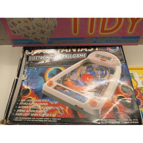 503 - SPACE FANTASY PINBALL WALTHAMKEYBOARD, TOY TIDY, SONIC TRAIN