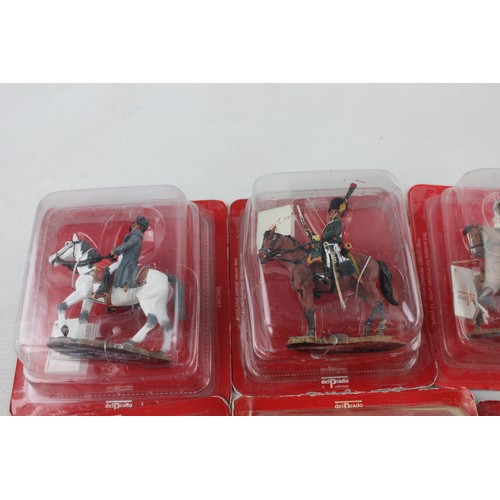 484 - 8 x Assorted Carded DEL PRADO Collectable Lead Figures Inc. Napoleon at Wagram