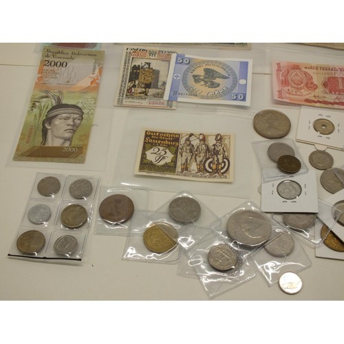 68 - JOBLOT OF BANKNOTES AND COINS