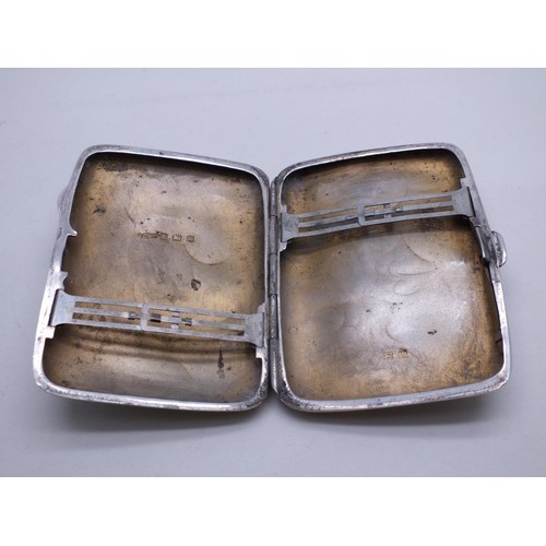 80 - JOSEPH GLOSTER CIGARETTE CASE BIRMINGHAM 1925 SILVER 54g